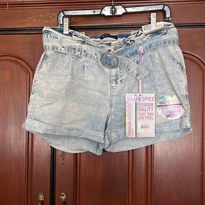 Blue Spice Cute NWT High Waist Paperbag Short Size 13